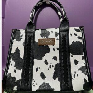 Wrangler Cow Print Concealed Carry Tote Bag